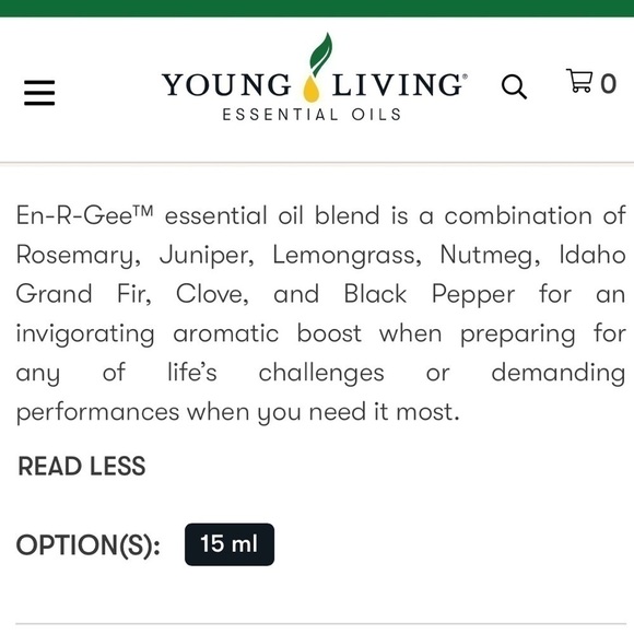 Young Living En-R-Gee Blend 15ml NWT - Picture 2 of 3